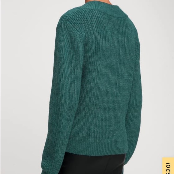 Lulu’s teal knit sweater NWT - Picture 4 of 6